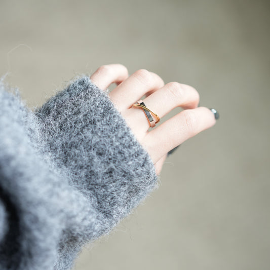 Flow Ring (18KGP x Silver)